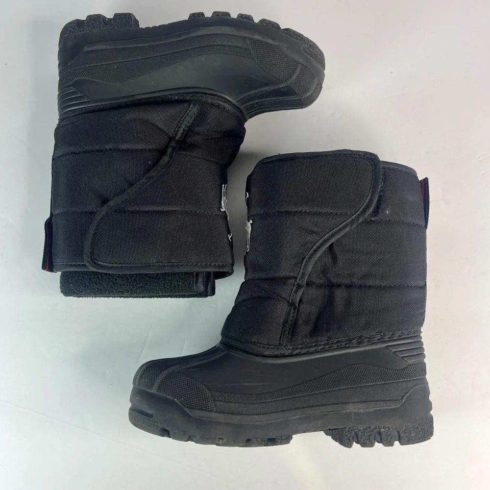 Polo Ralph Lauren Hamilton‎ II EZ Kids Black Snow Boots Size 11 Toddler Pull On